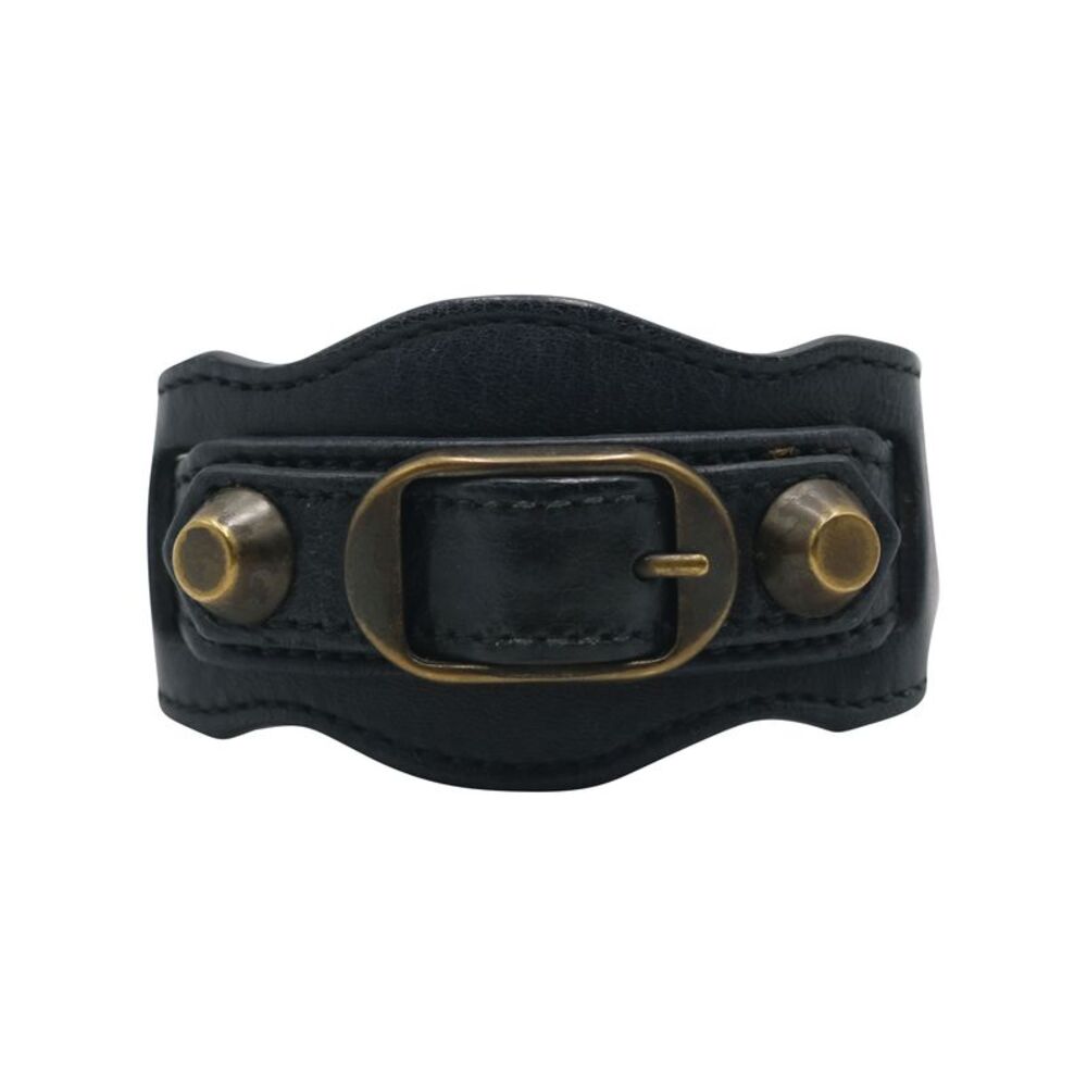 Balenciaga Ligne Classic Bracelet in Black Lambskin Leather
